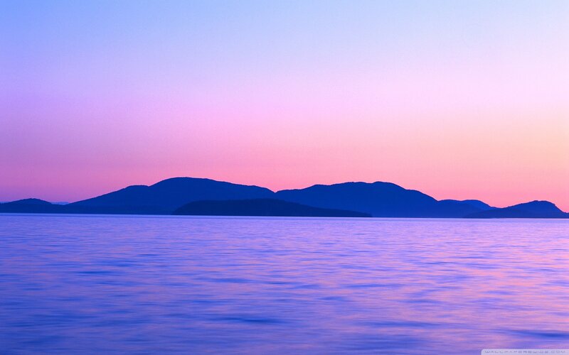 sunset over calm waters