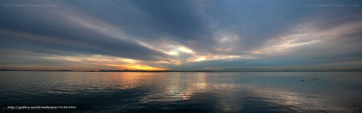Sunset over calm waters