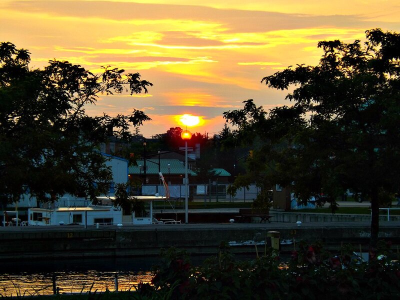 Sunset over Canal — Yellow