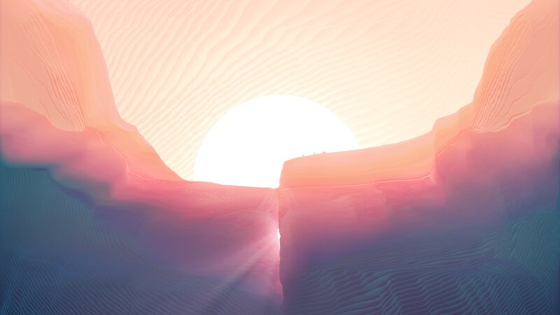 Sunset over Canyon — Pink