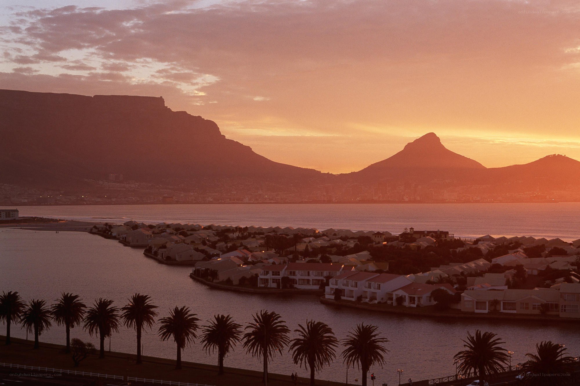 Sunset over Cape Town