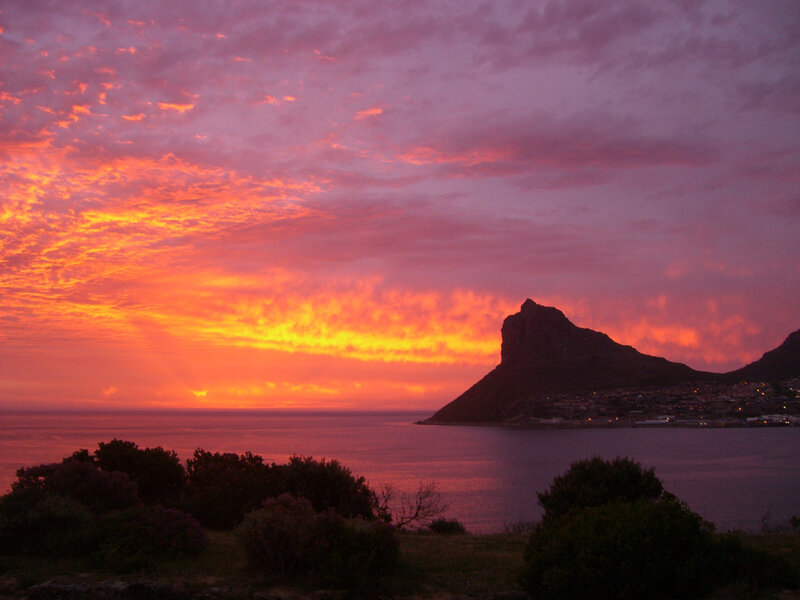 Sunset over Cape Town — Orange