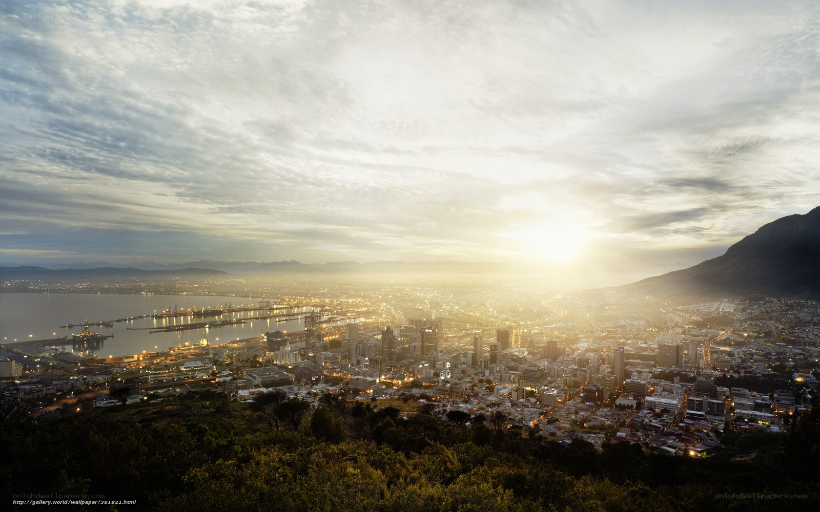 Sunset over Cape Town