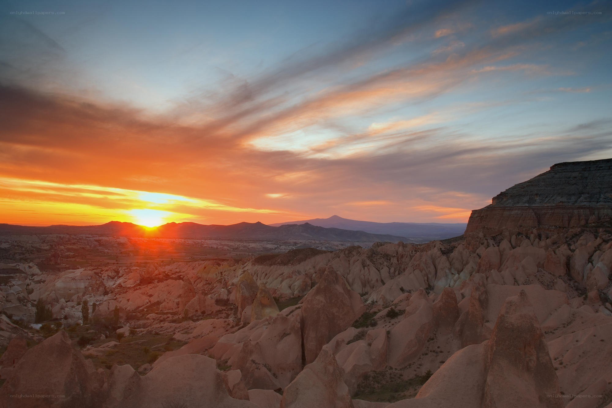 Sunset over Cappadocia
