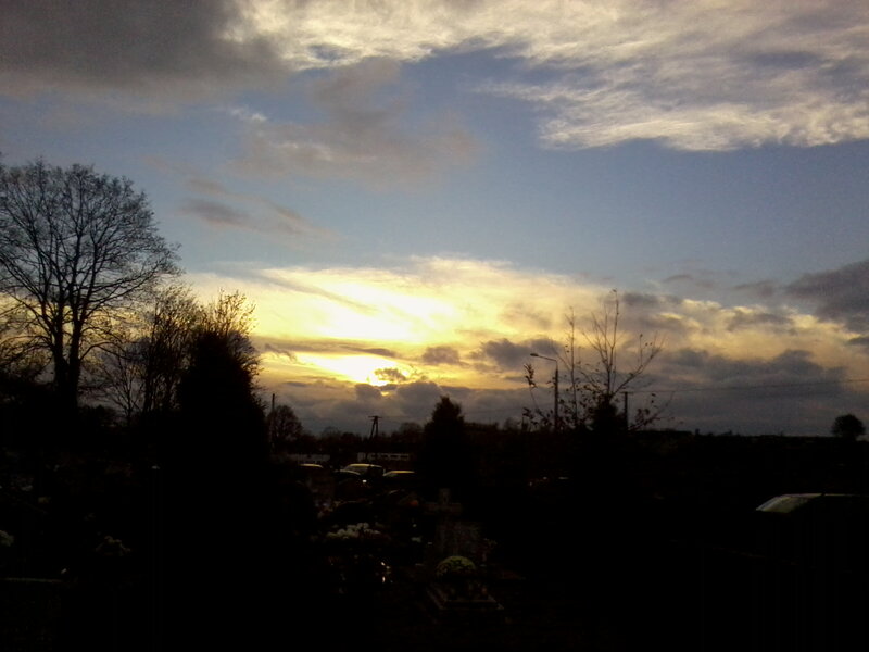 Sunset over Cemetery