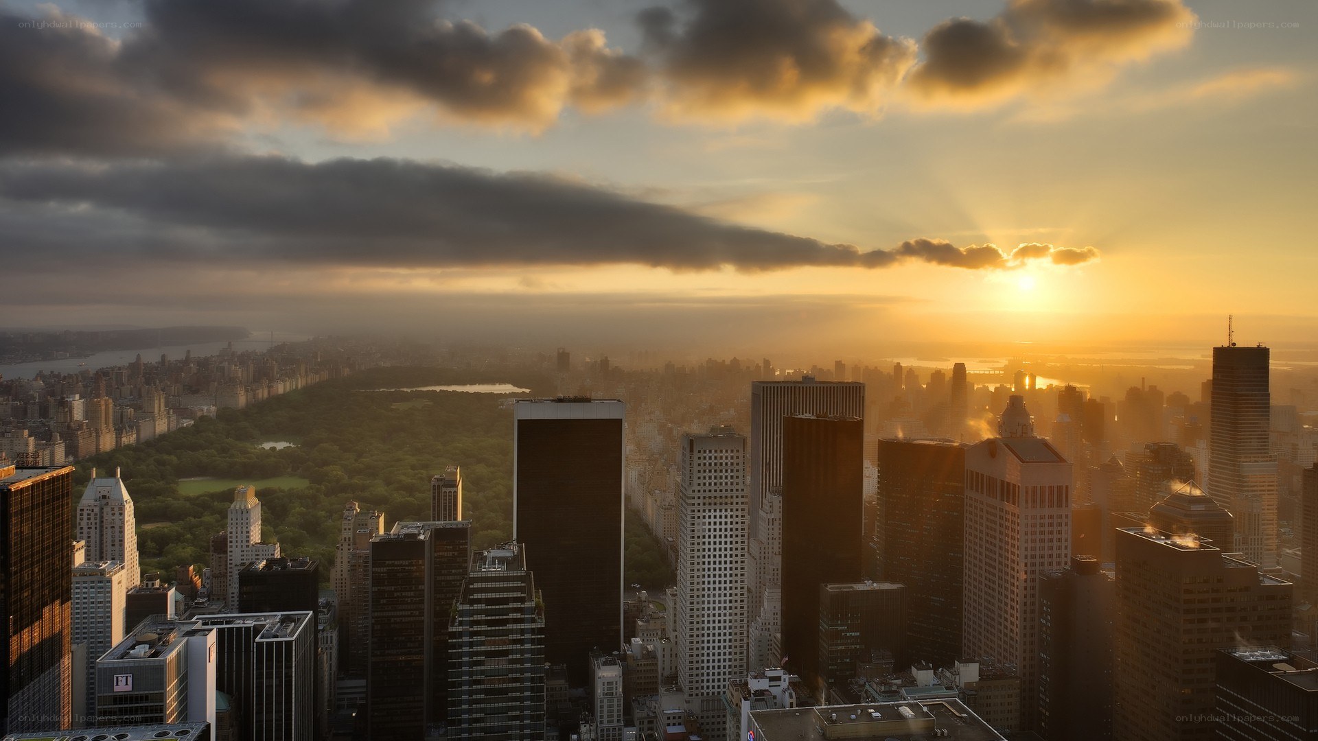 Sunset over Central Park