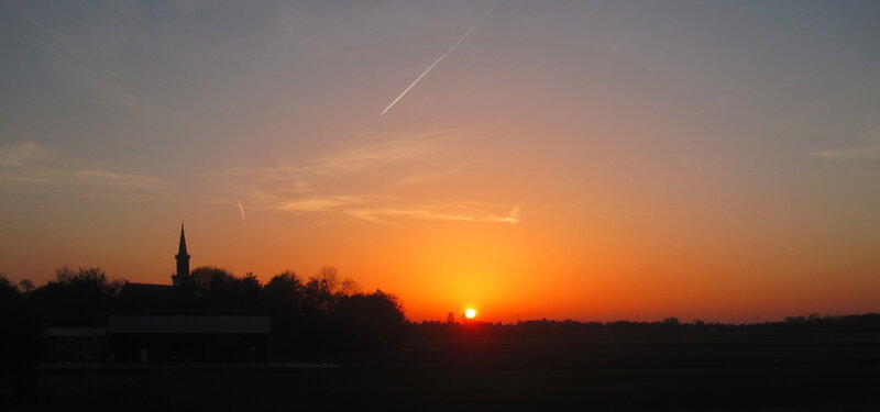 Sunset over Church