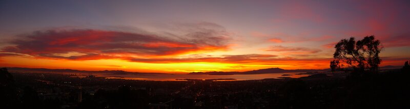 Sunset over City and Bay