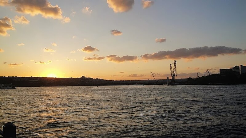 Sunset over City Harbor — Orange, Serene