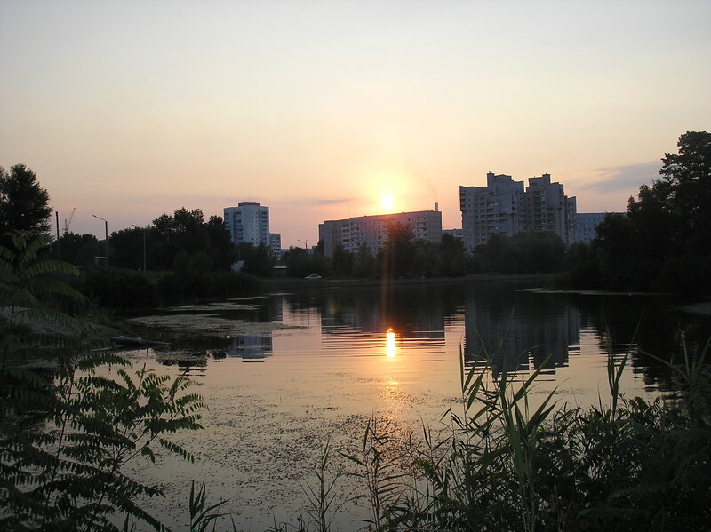 Sunset over City Lake — Orange