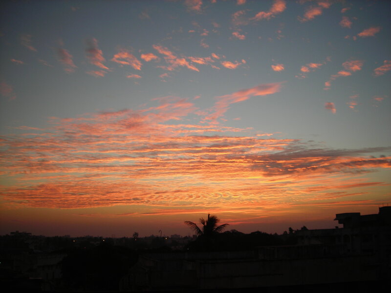 Sunset over Cityscape — Orange