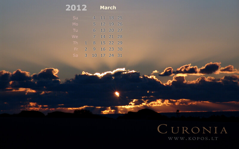 Sunset over Clouds — Orange, Dramatic, Photograph, Calendar