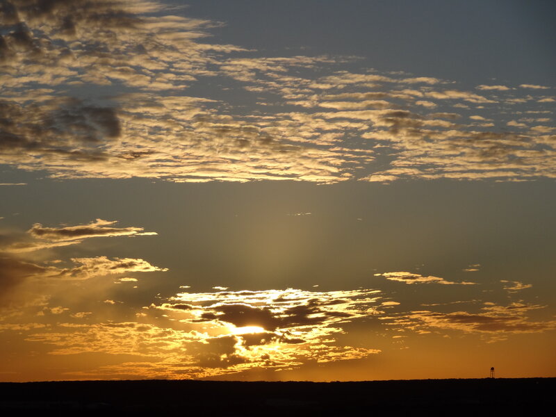 Sunset over Clouds — Orange, Dramatic, Photograph