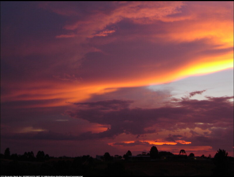 Sunset over Clouds — Orange