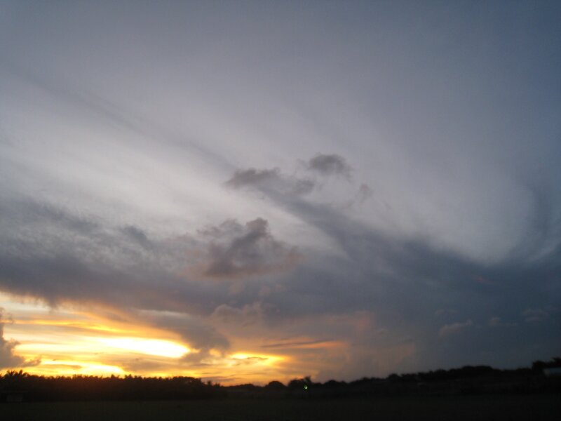 Sunset over Clouds — Yellow, Dramatic