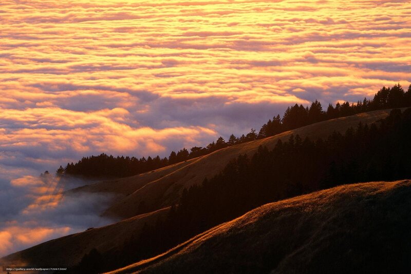 Sunset over Cloudy Hills