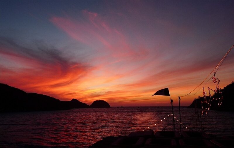 Sunset over Coastal Bay — Orange, Dramatic