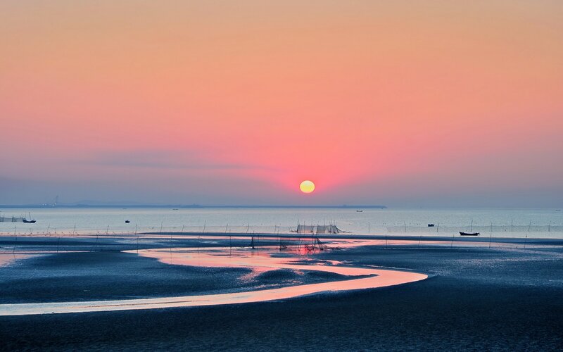 Sunset over Coastal Flats