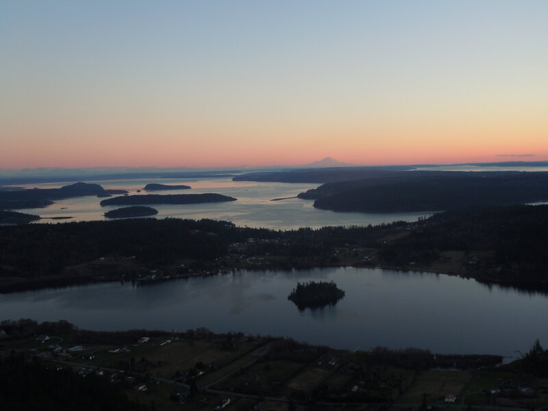 Sunset over Coastal Islands — Blue