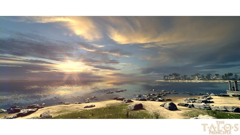Sunset over Coastal Landscape — Blue, Serene, 3d Render