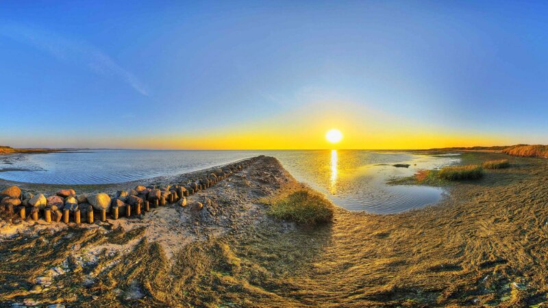 Sunset over Coastal Marsh — Blue