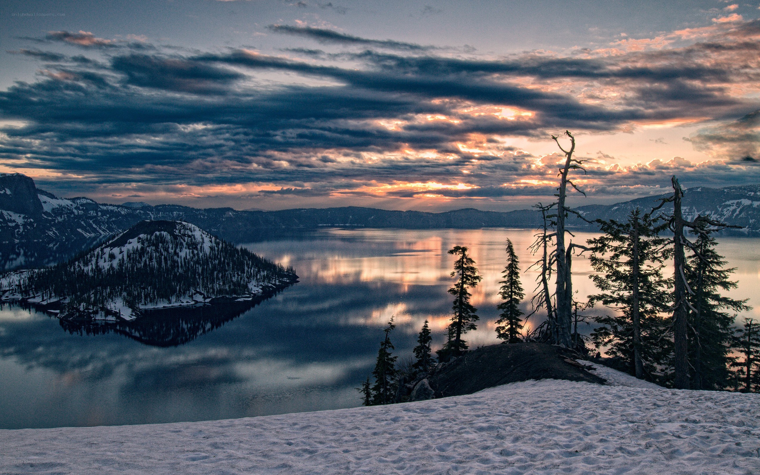 Sunset over Crater Lake