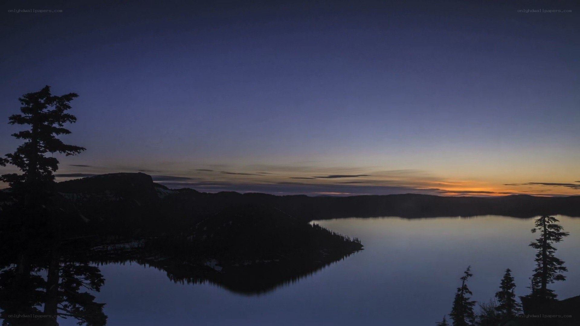 Sunset over Crater Lake
