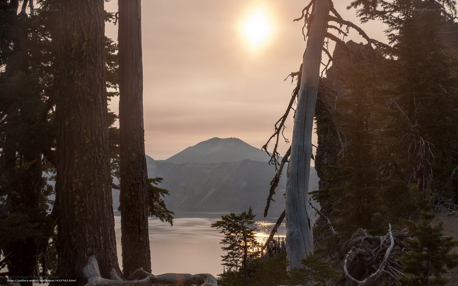 Sunset over Crater Lake