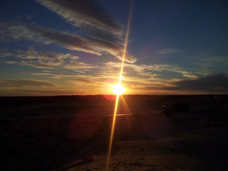 Sunset over Desert — Blue