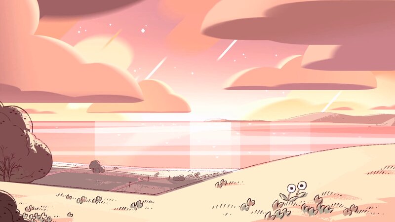 Sunset over Desert Landscape — Pink