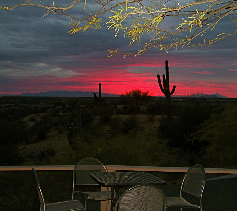 Sunset over Desert Landscape — Red