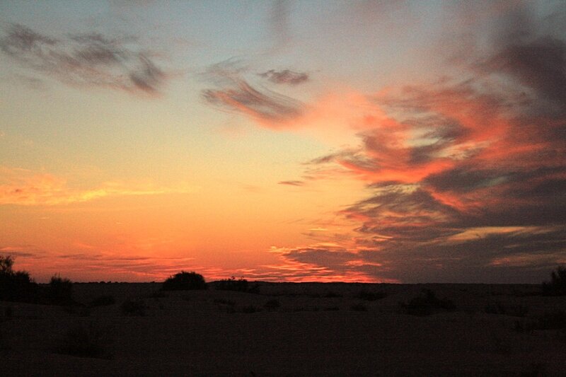 Sunset over Desert — Orange