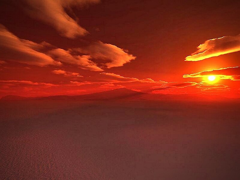 Sunset over Desert — Red