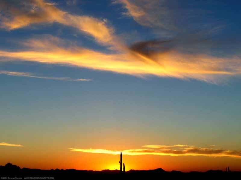 Sunset over Desert
