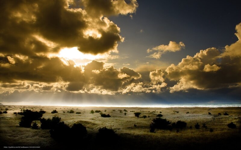 Sunset over Dunes — Gold, Dramatic, Photograph