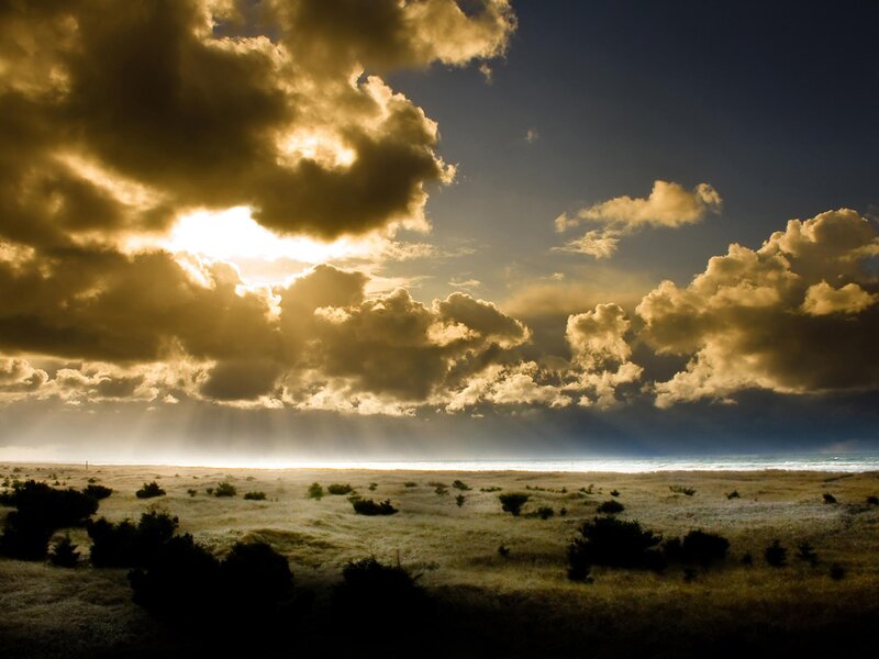 Sunset over Dunes — Gold, Dramatic