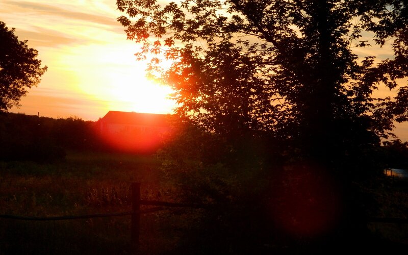 Sunset over Farmhouse