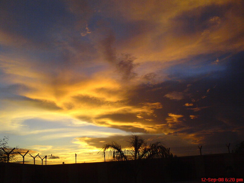 Sunset over Fence — Yellow