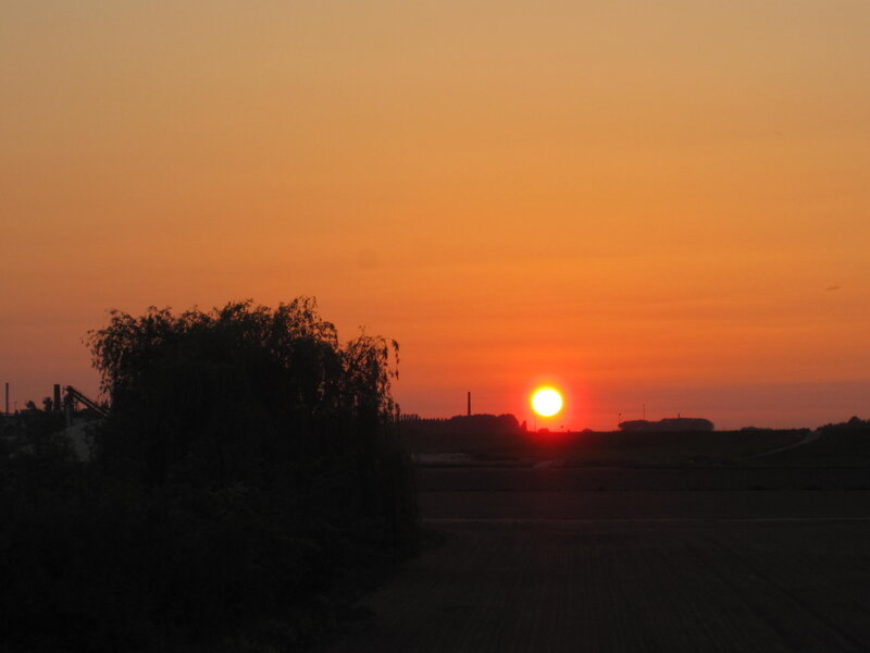 Sunset over Fields — Orange
