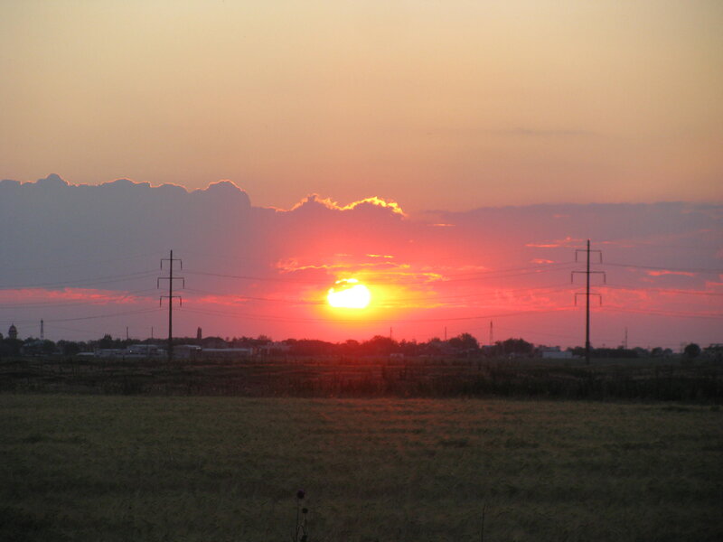 Sunset over Fields