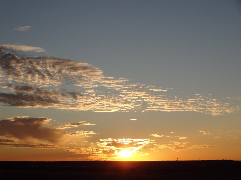 Sunset over Flat Landscape