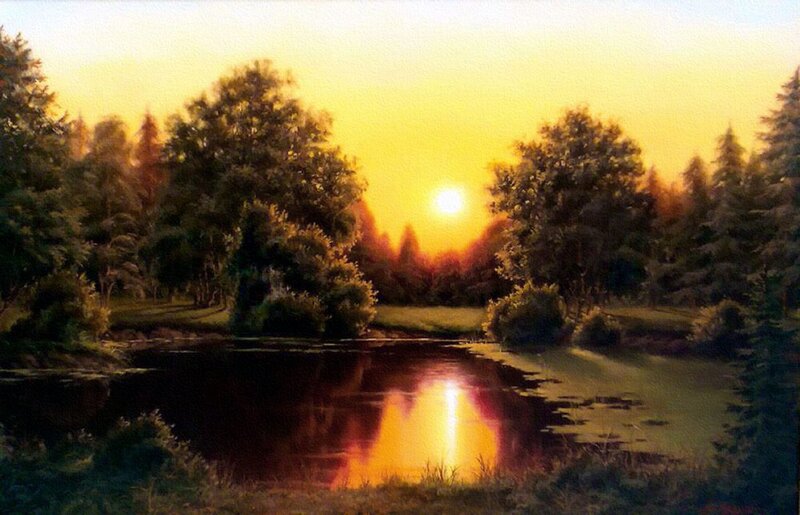 Sunset over Forest Pond