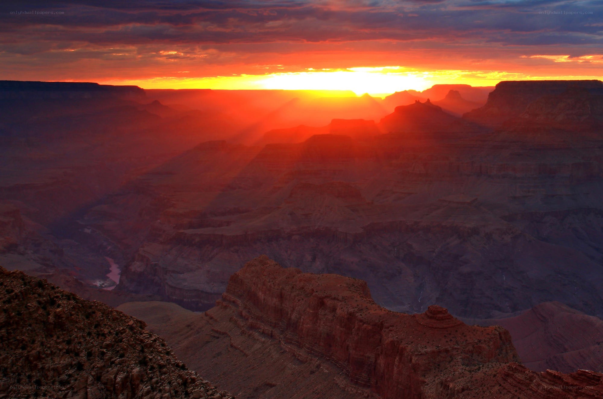 Sunset over Grand Canyon