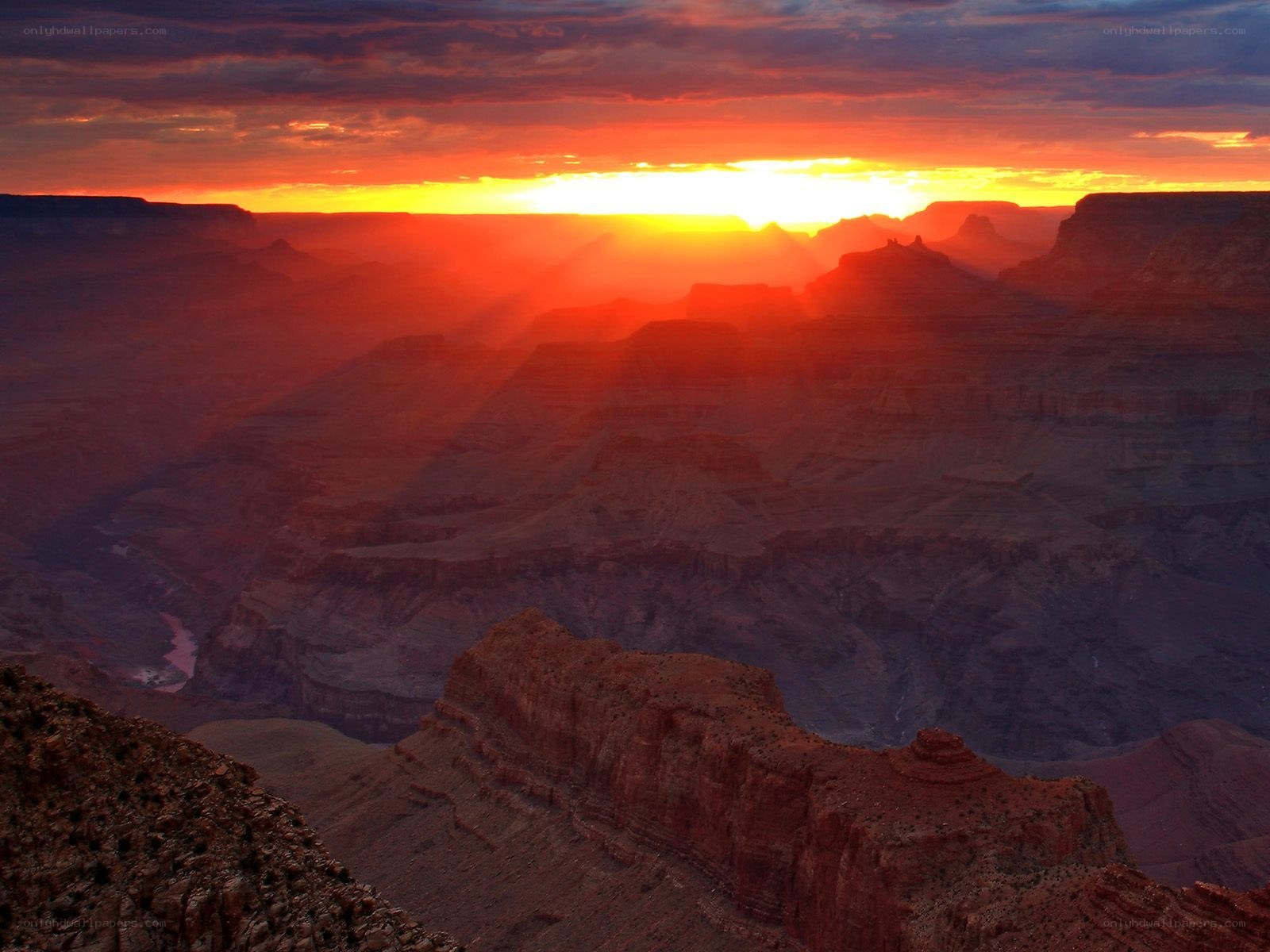 Sunset over Grand Canyon