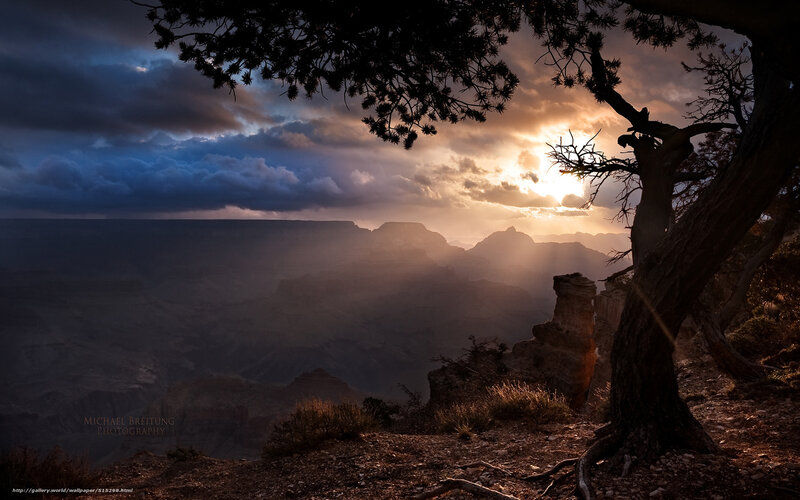 Sunset over Grand Canyon
