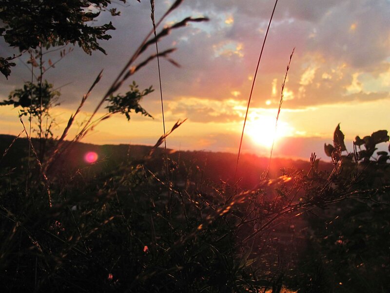 Sunset over Grassy Hill — Orange