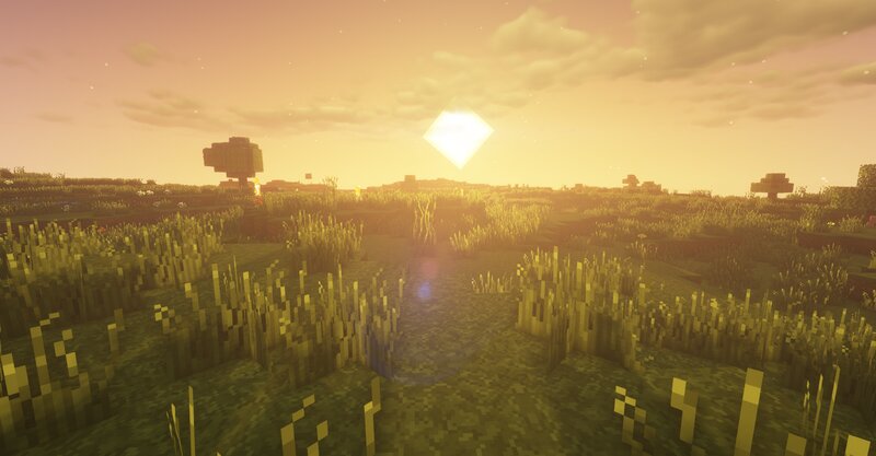 Sunset over Grassy Plains