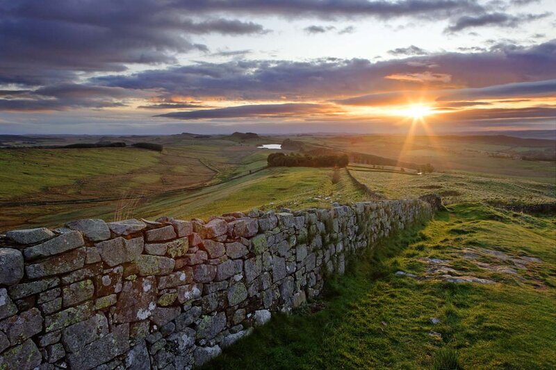 Sunset over Hadrian's Wall