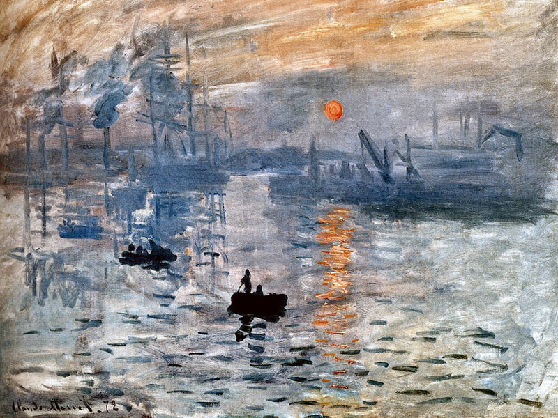 Sunset over Harbor — Orange, Calm