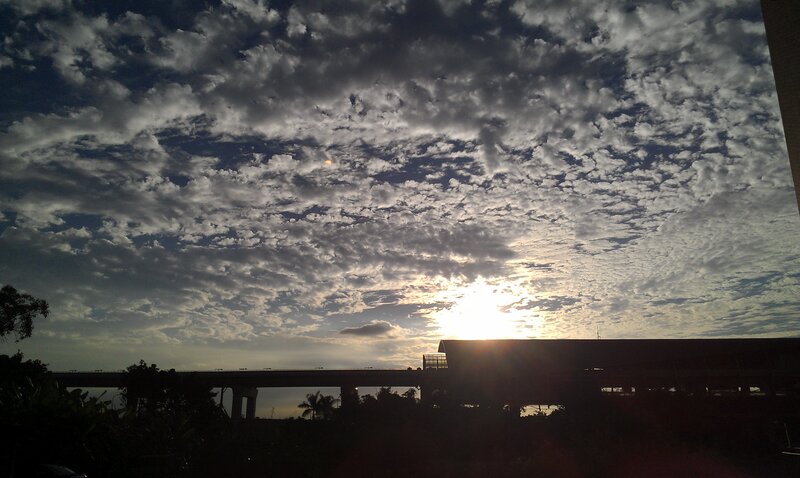 Sunset over Highway